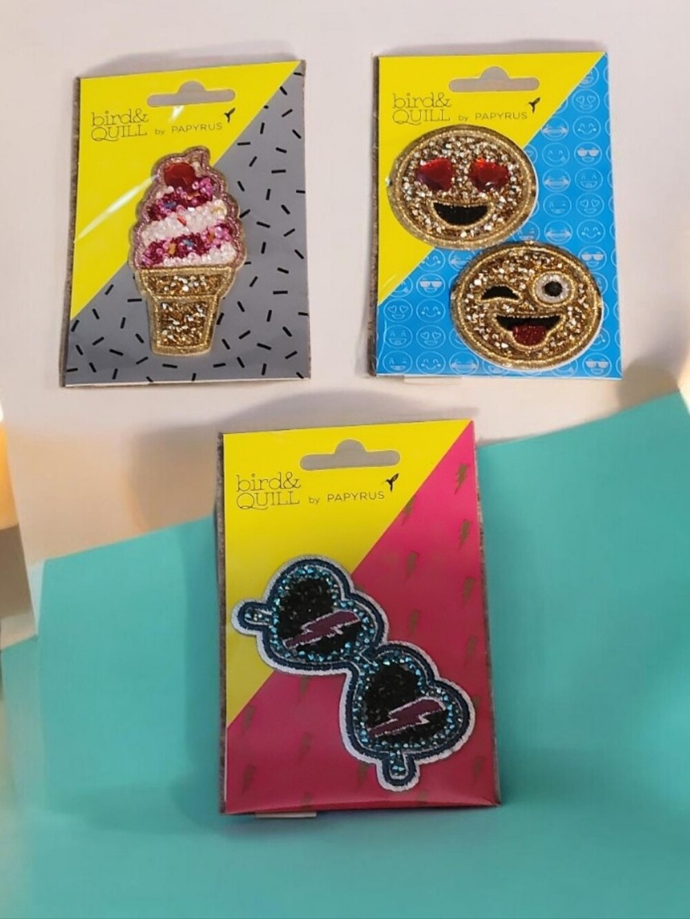 3 Diff Sequined Sticker Patches 4 Books, Computers Etc, Locker, Phone Case
